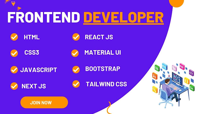 be your frontend web developer in html , css , javascript , sass and bootstrap