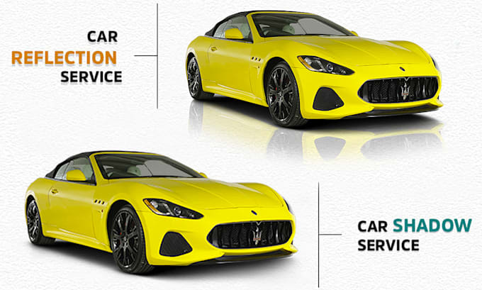 do automotive car photo image editing and reflection shadow