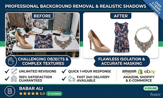 remove image backgrounds professionally for ecommerce and product photos