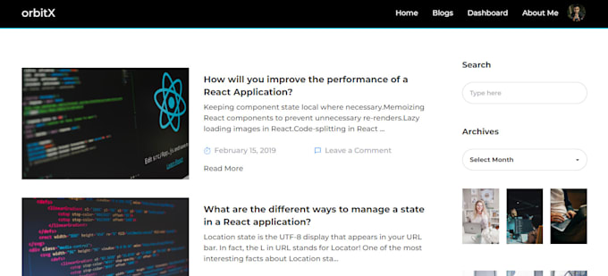 Create a website using the technology mongodb, express, and reactjs by ...