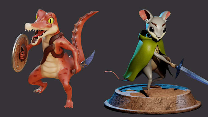 create a stylized 3d character model