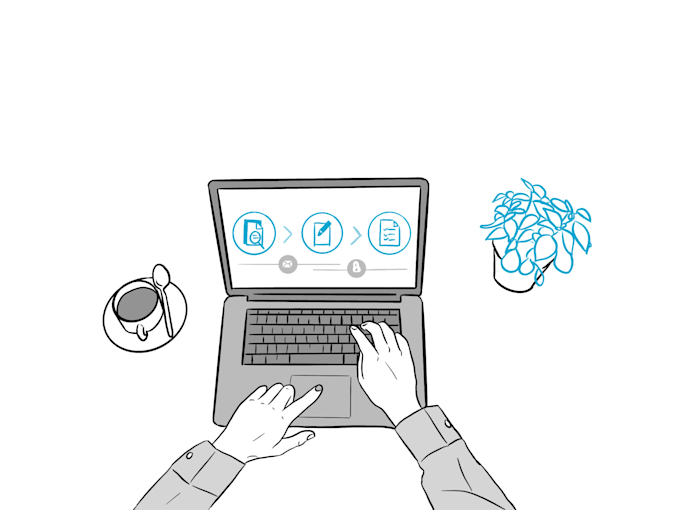 create minimalistic business illustrations