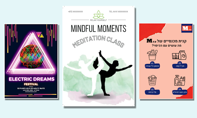 design professional flyers, posters, and ad banners