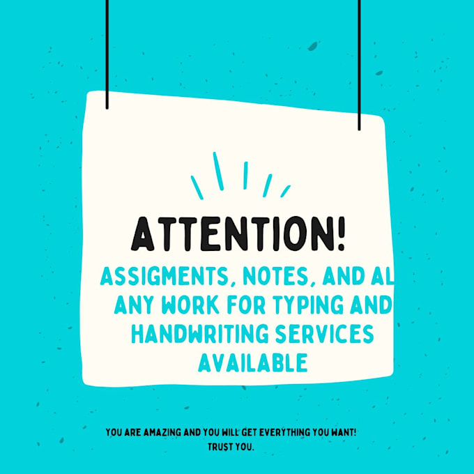 do handwritten notes, assignments , and all office and student work