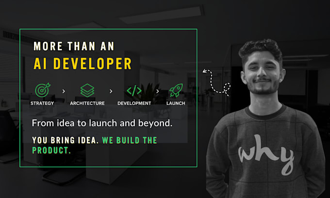 be your ai developer for saas apps, ai chatbots and healthcare web apps