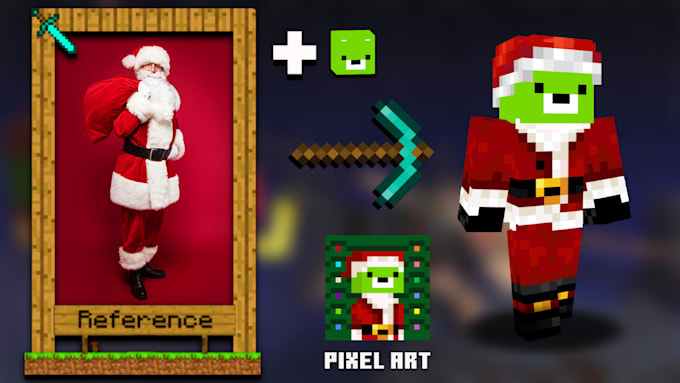 create a custom christmas minecraft skin