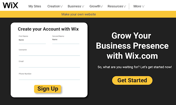 create a modern intuitive wix website design and redesign