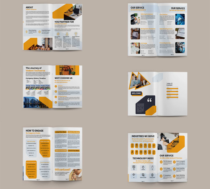 design digital brochure company profile pdf presentation