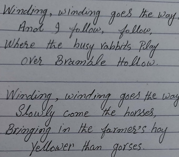 do handwriting notes and letters