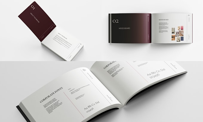 design a professional brand book and brand guidelines