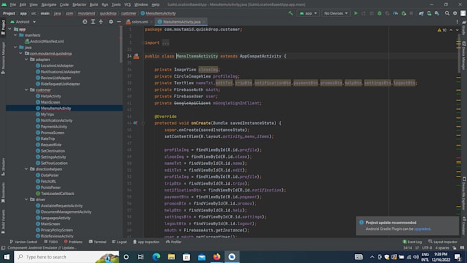 Do android app development using android studio by Pushparohini197 | Fiverr