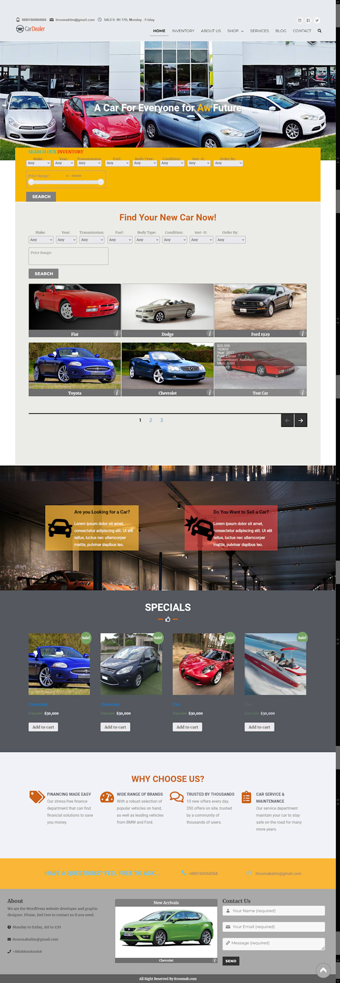 do wordpress website design and development