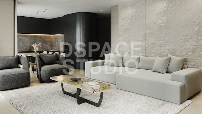 create furniture 3d model and render