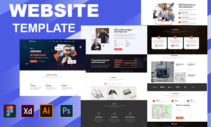 web templates and website ui UX design in PSD, figma, and xd