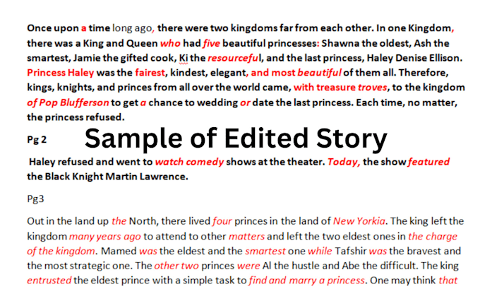 do proofreading and copy editing of articles and blog posts