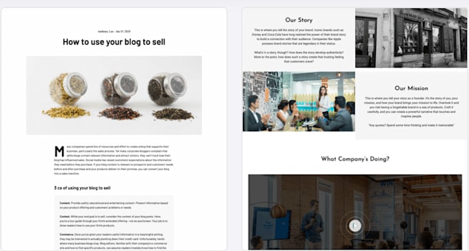 create custom page design on shopify