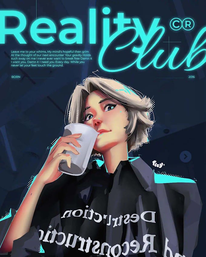 make illustrations anime etc with poster style for you