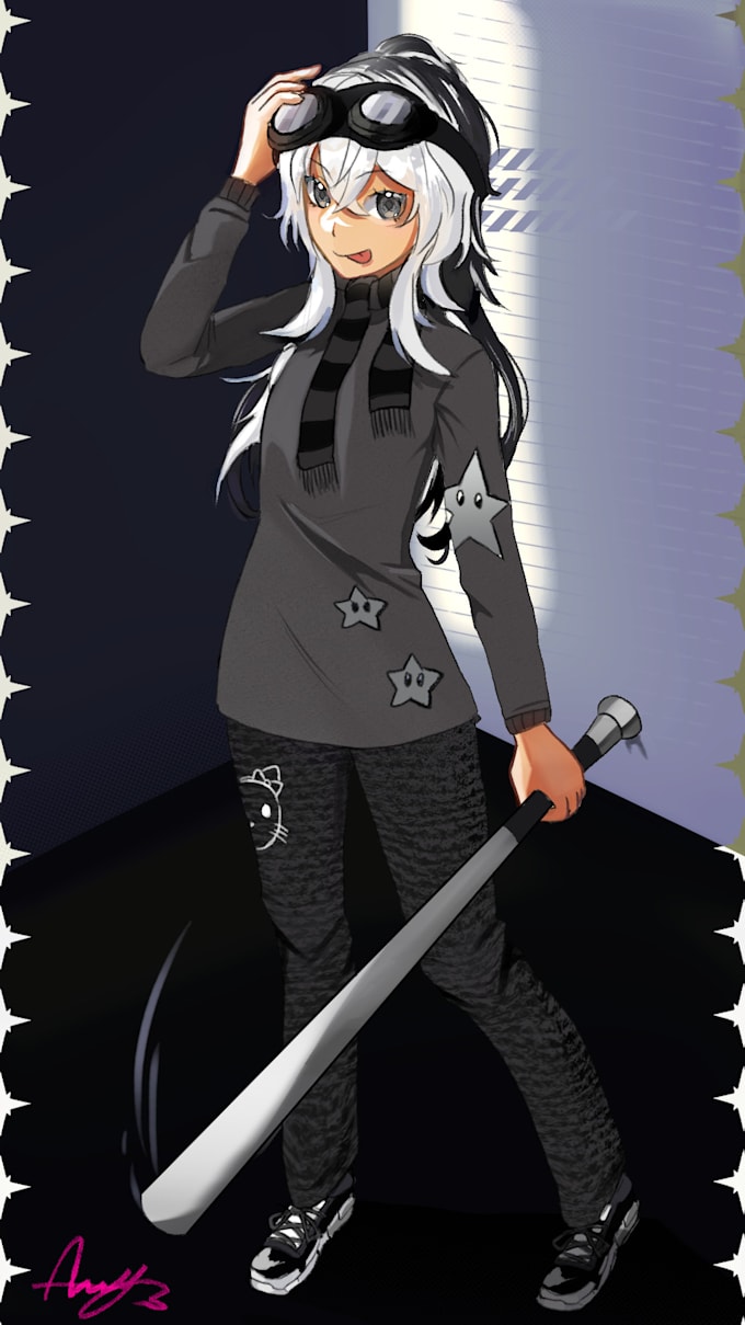draw digital 2d oc illustrations