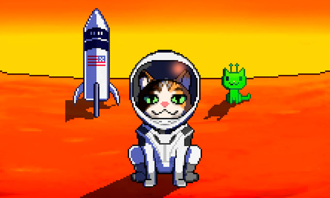 make a pixel art nft, adult characters, assets, enviroment