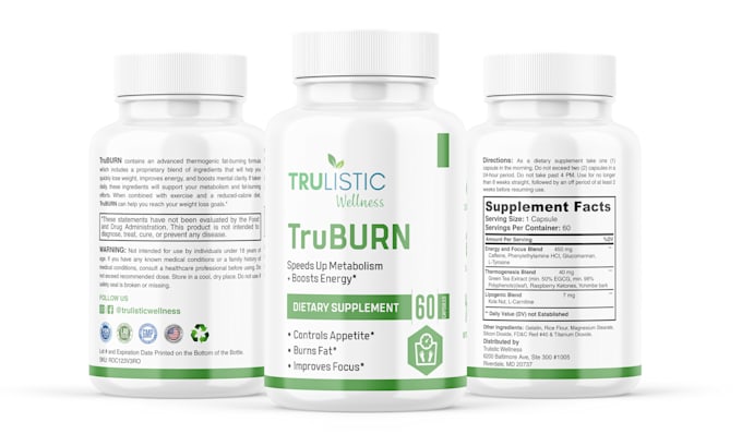 design professional supplement, cbd, and hemp bottle labels with 3d mockups