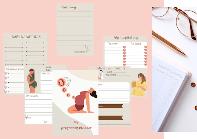 design a custom planner, journal, workbook, or ebook