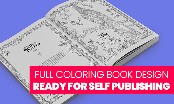 design a full coloring book with cover and KDP formatting