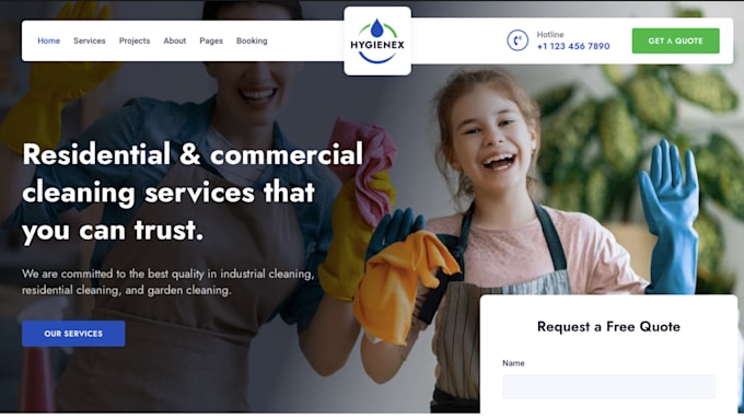 Do house cleaning office cleaning service website appointment booking