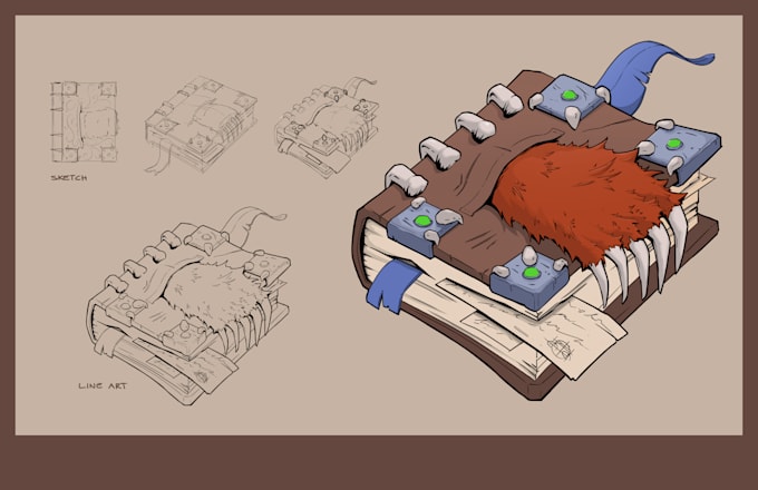 design awesome 2d game art, props, objects and assets