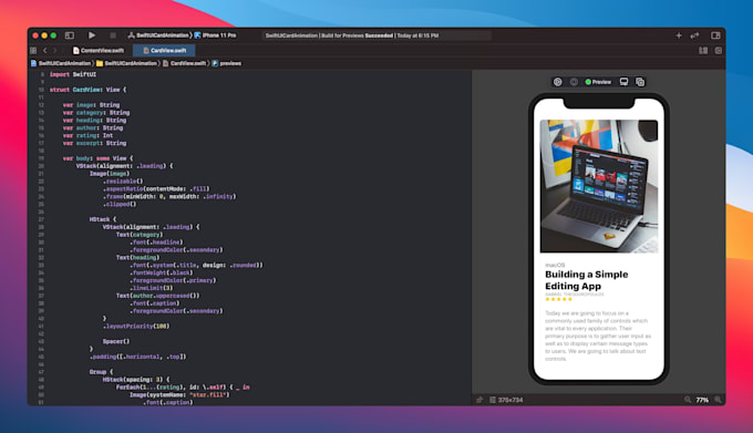 swift UI application for iphone and ipad