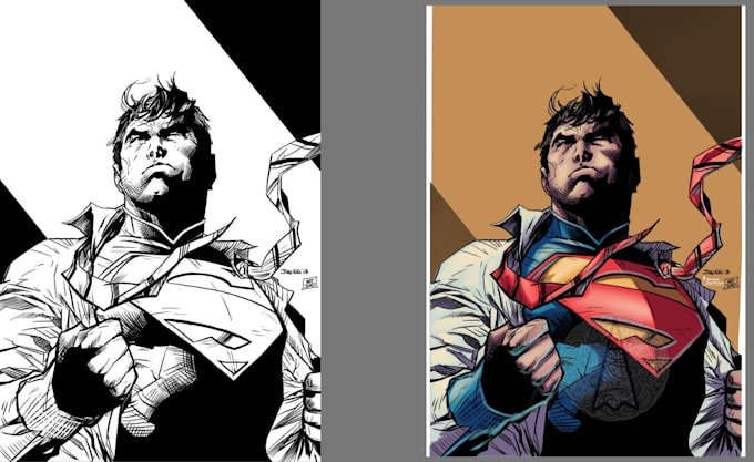professionally color your comic like marvel and dc