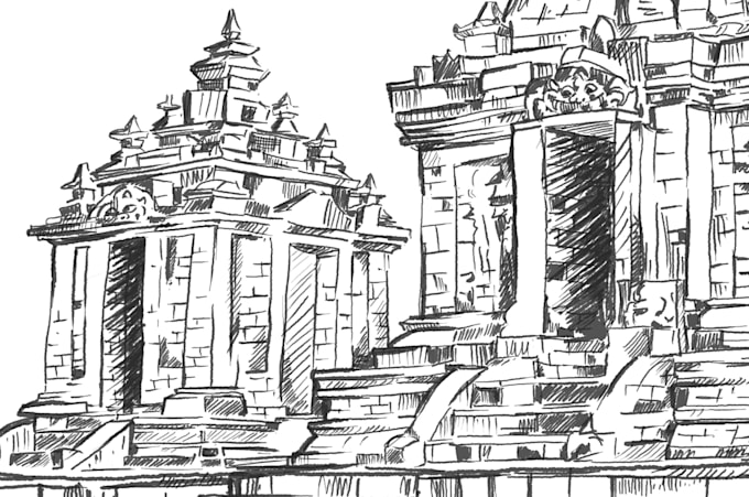 create sketch of building