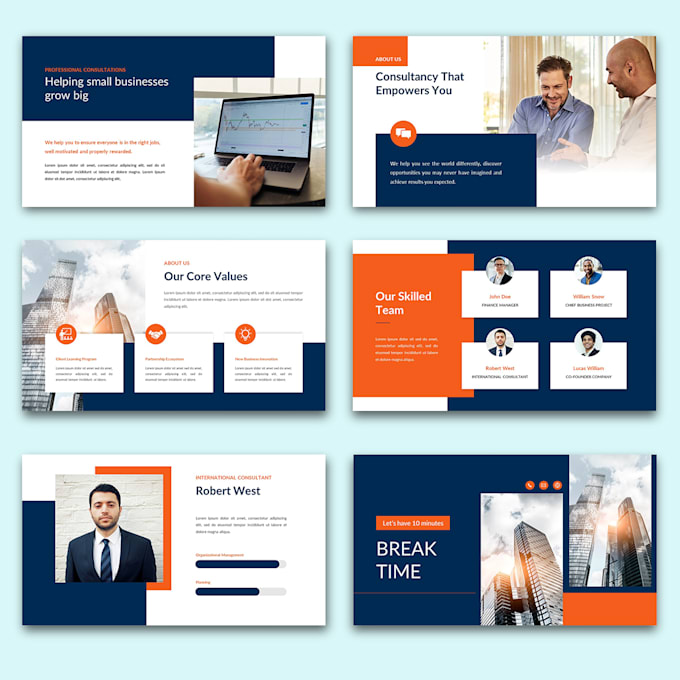 design a professional pitch deck for business presentations
