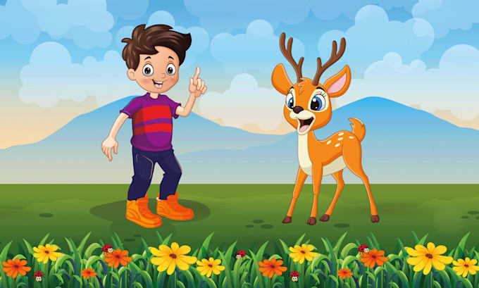 make kids story ebook illustration and children book cover