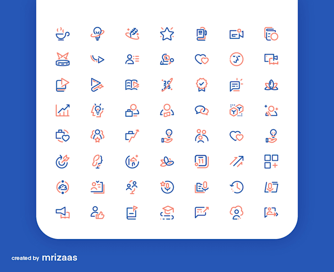 create vector custom icons set for your brand and website