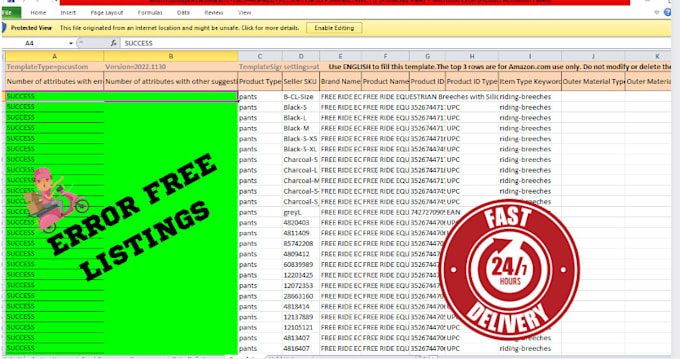 create , merge or fix your amazon listing by flat file