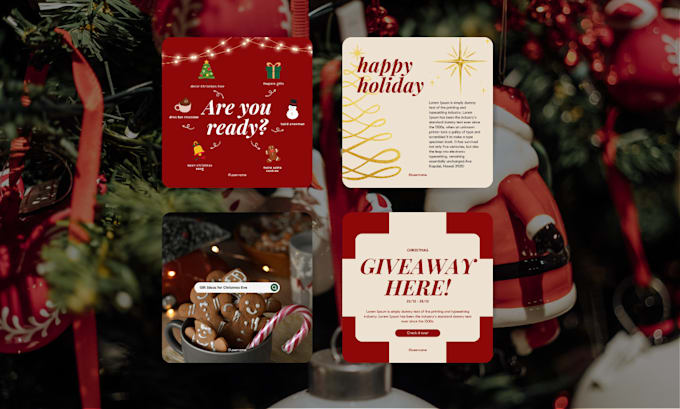 make sparkling christmas instagram template for you