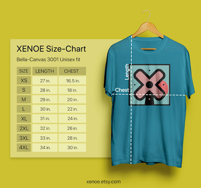 make personalized size charts for you, image or HTML