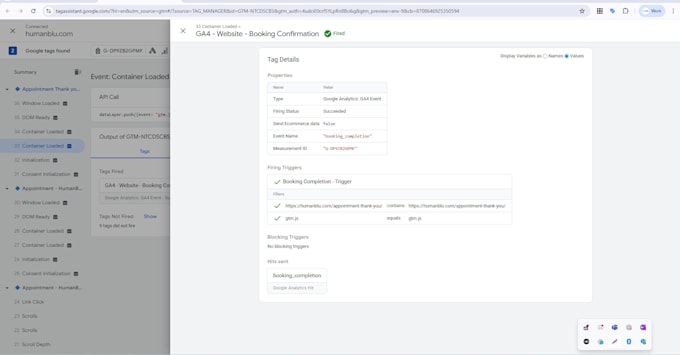 set up ga4, GTM, google ads conversion tracking, and fix analytics