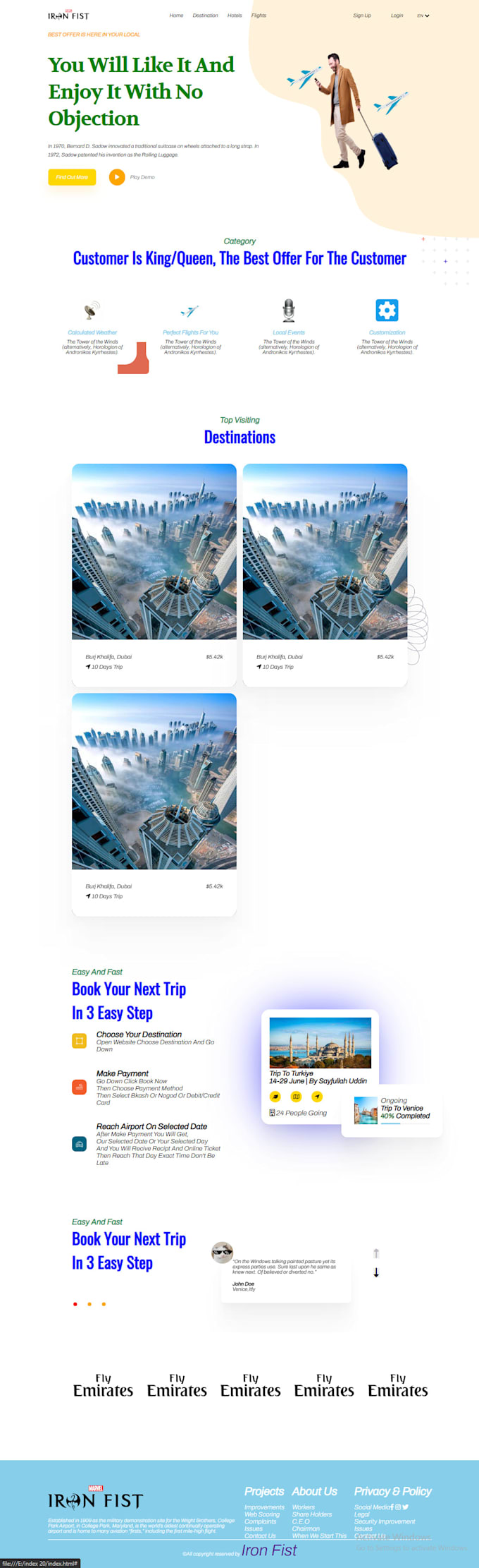 Create front page of website that will full responsive by Tonystark119 ...