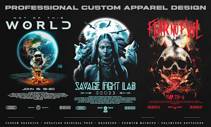 create a custom graphic streetwear t shirt design