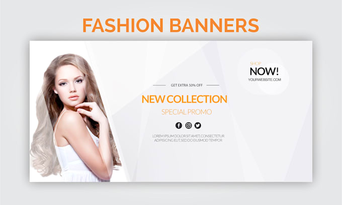design website headers, sliders or banners