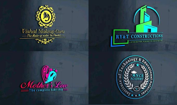 do modern line art text or badge logo design