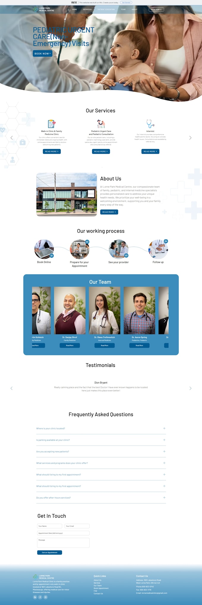 design a modern wix medical or doctor website in wix, redesign wix website