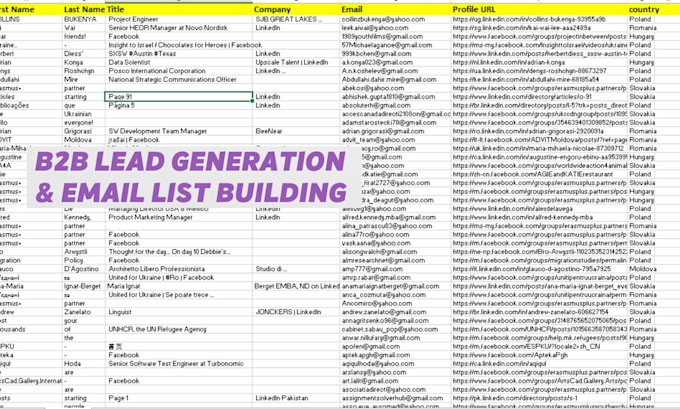 do b2b lead generation service and targeted email list building