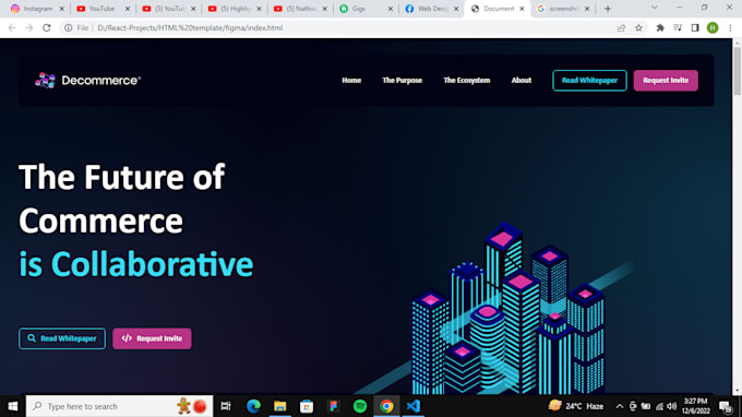 Develop responsive html css react js website for you by Hammadmughal159 ...