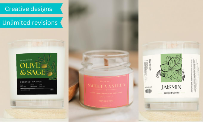 Do minimal luxury candle logo and candle lable design by Do minimal luxury candle logo and candle lable design by