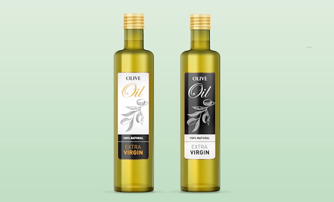 create custom food product bottle labels with 3d mockup