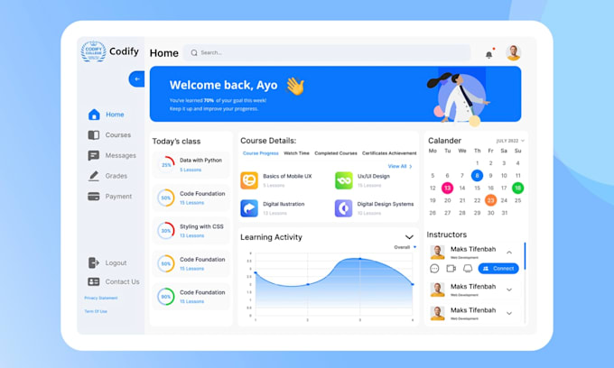 Design modern and aesthetic ux ui for website, mobile app, dashboard by ...