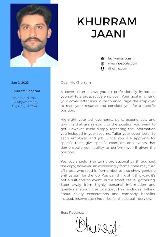 write a professional resume and cover letter