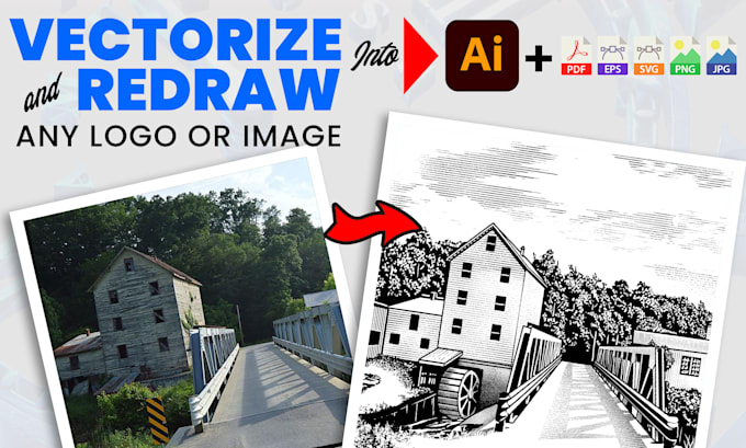 vectorize your drawing and image